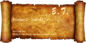 Bodacz Teréz névjegykártya